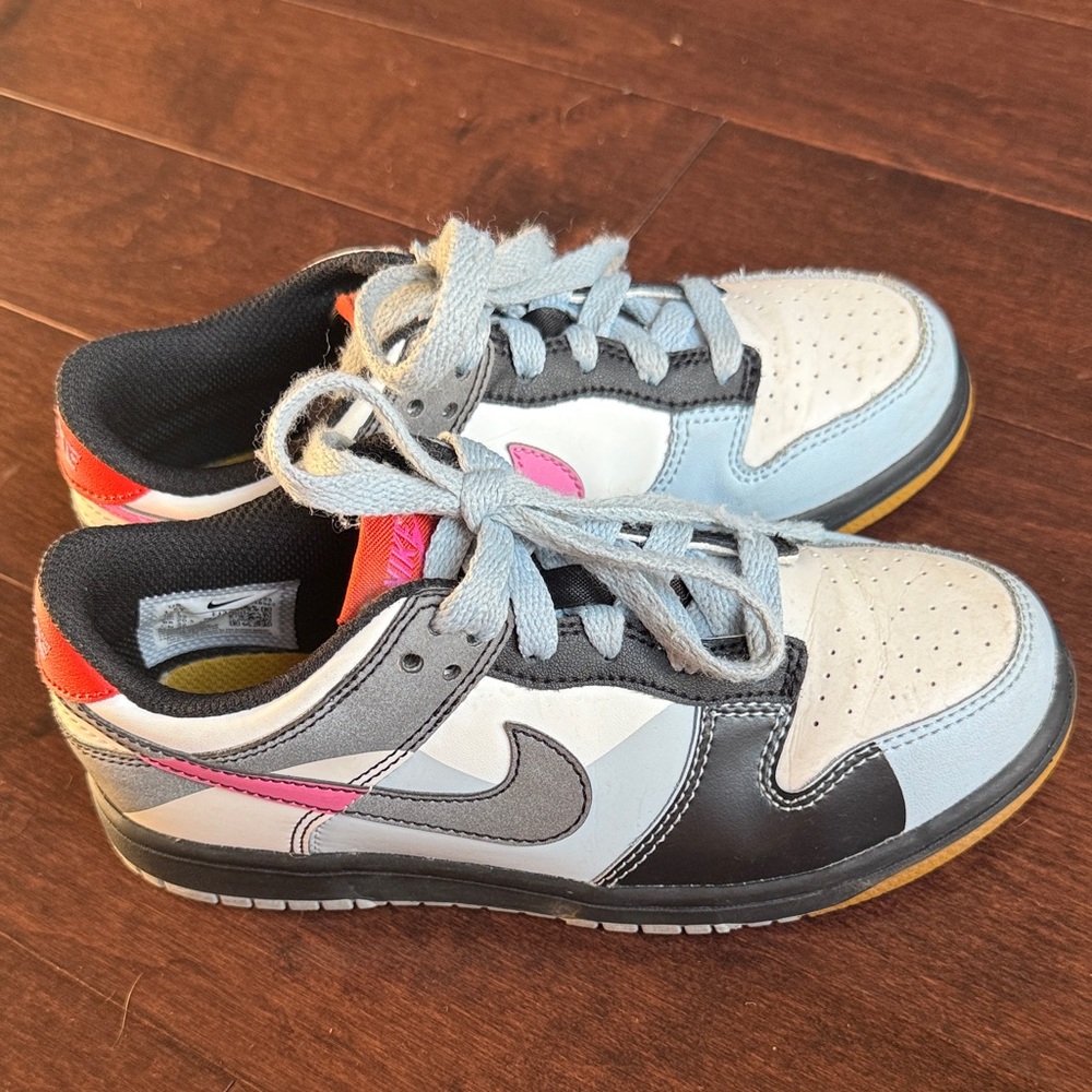 Nike Kids' Black, Baby Blue, Red & Pink Sneakers